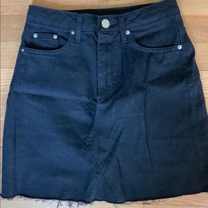 H&M Black Denim Skirt